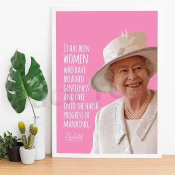 Kraljica Elizabeta II | Citat | To su bile žene | Шеро | Feminizam | Inspiracija | Wall art | Poster